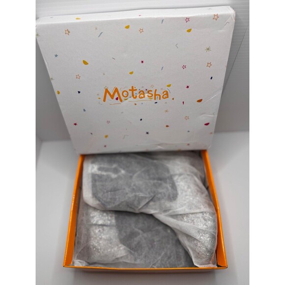 MOTASHA Girl’s Glitter Cowboy Boots Western Embroidered Silver Size 4 US (Bx X) - Picture 6 of 8